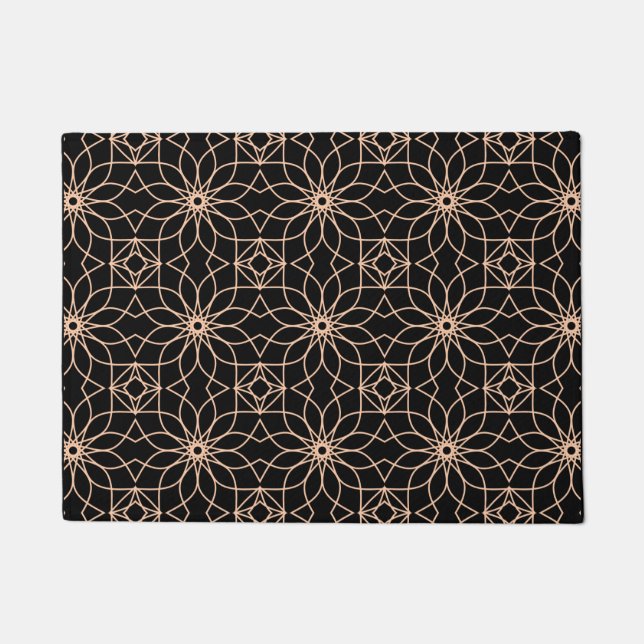 Islamic Geometric Pattern Arabic Art  Doormat (Front)