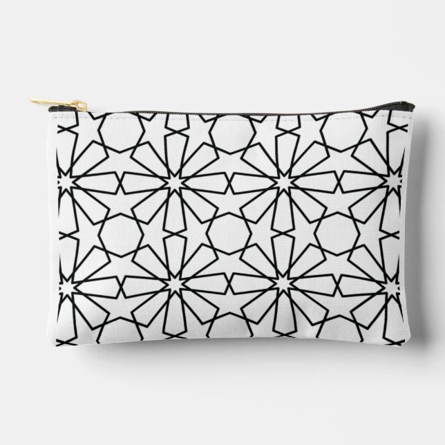 Islamic Geometric Pattern  Arabic Design   Accessory Pouch (Front)