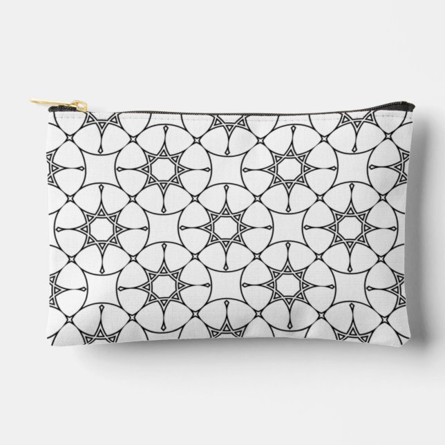 Islamic Geometric Pattern  Arabic Design Cute Accessory Pouch (Front)