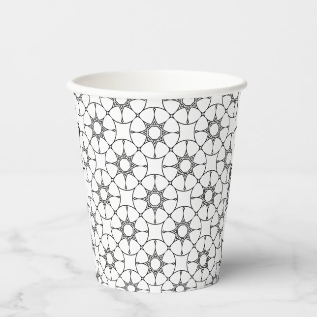Islamic Geometric Pattern  Arabic Design Cute  Paper Cups (Front)