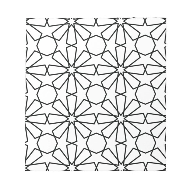 Islamic Geometric Pattern  Arabic Design   Notepad (Front)