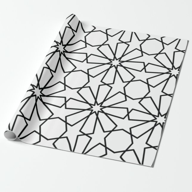 Islamic Geometric Pattern  Arabic Design  Wrapping Paper (Unrolled)