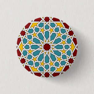 Islamic geometric pattern button