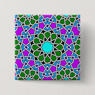 Islamic geometric pattern button