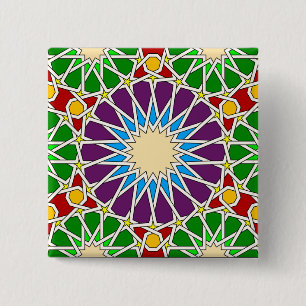 Islamic geometric pattern button