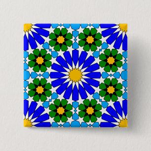 Islamic geometric pattern button
