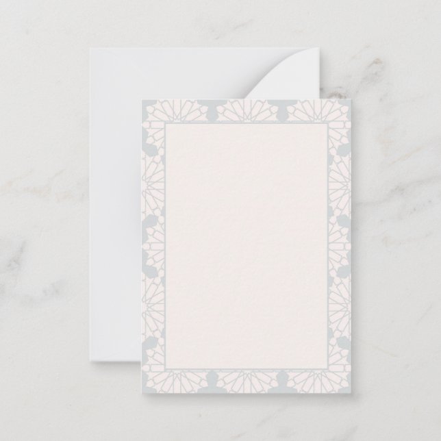 Islamic Geometric Pattern Card (Back)
