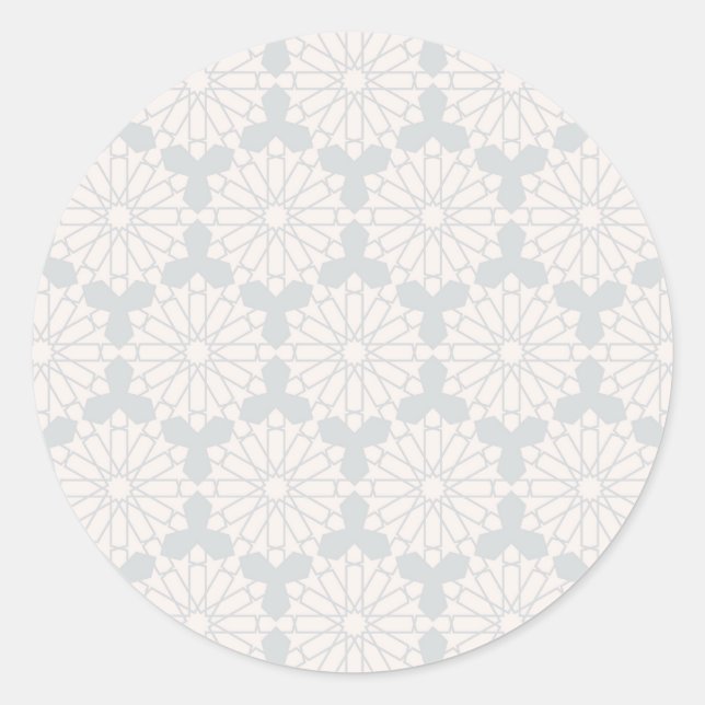 Islamic Geometric Pattern Classic Round Sticker (Front)