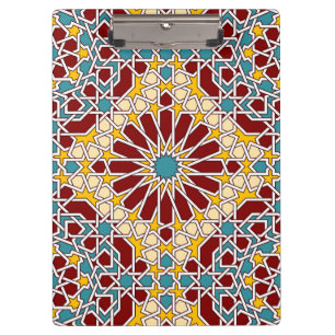 Islamic geometric pattern clipboard