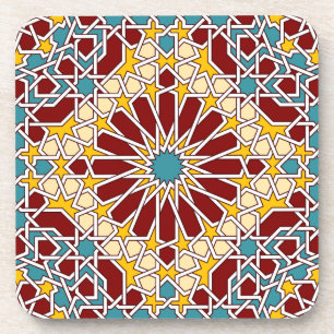 Islamic geometric pattern coaster
