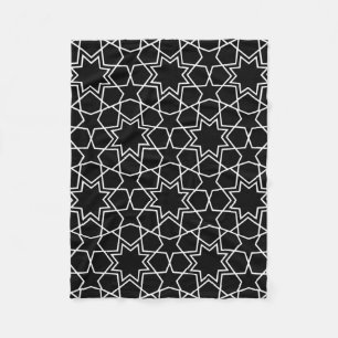 Islamic Geometric Pattern Design Arabic Fleece Blanket