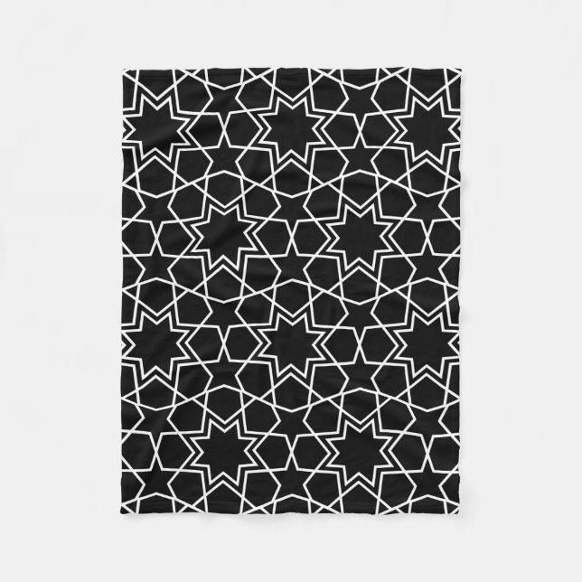 Islamic Geometric Pattern Design Arabic     Fleece Blanket (Front)