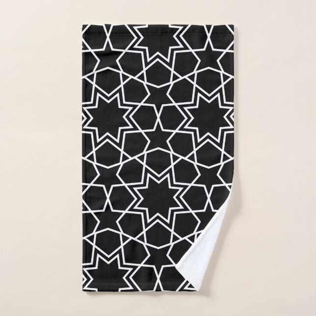Islamic Geometric Pattern Design Arabic    Hand Towel (Hand Towel)