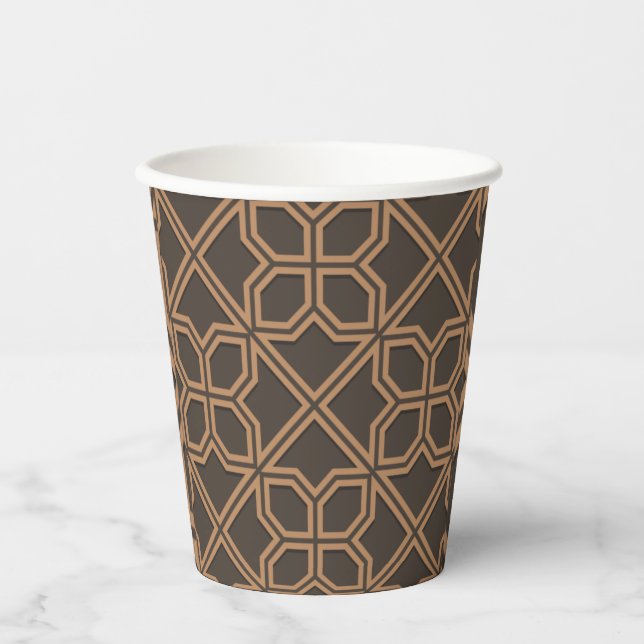 Islamic Geometric Pattern Design   Paper Cups (Front)