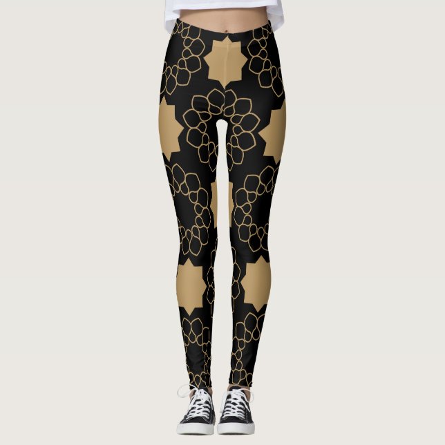 Islamic Geometric Pattern Design Turkish    Leggings (Front)