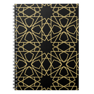 Islamic Geometric Pattern Design Vintage Notebook