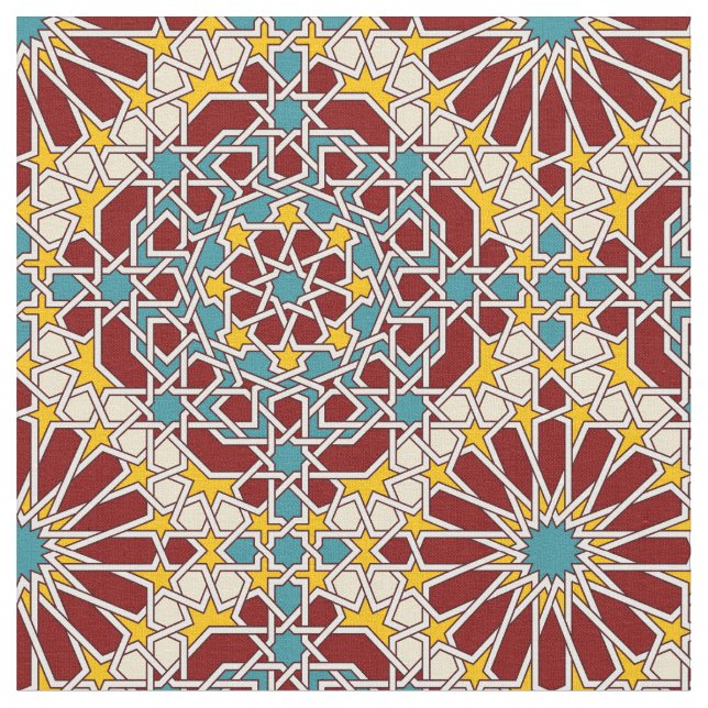 Islamic geometric pattern fabric (Close Up)