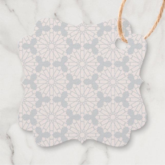 Islamic Geometric Pattern Favour Tags (Back)