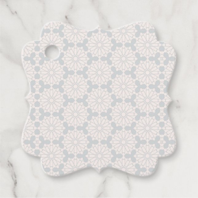 Islamic Geometric Pattern Favour Tags (Front)