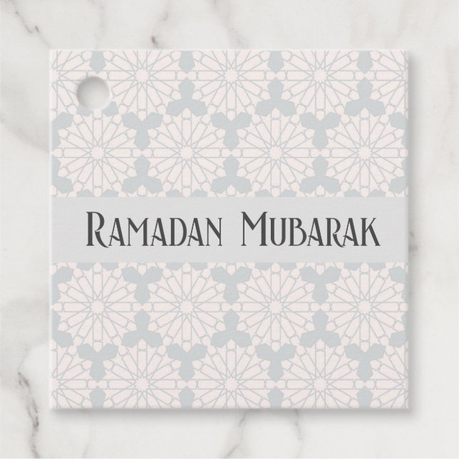 Islamic Geometric Pattern Favour Tags (Front)