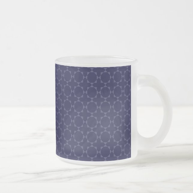  Islamic geometric pattern  Frosted Glass Coffee Mug (Right)