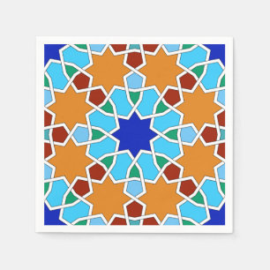 Islamic geometric pattern napkin
