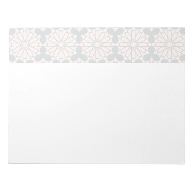 Islamic Geometric Pattern Notepad (Front)