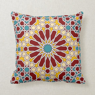Islamic geometric pattern pillow