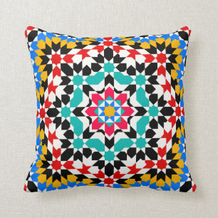 Islamic geometric pattern pillow