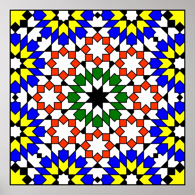 Islamic geometric pattern Poster (Front)