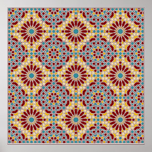 Islamic geometric pattern Poster