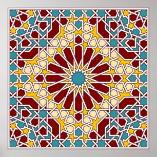 Islamic geometric pattern Poster