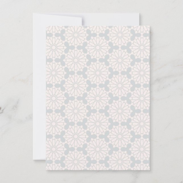 Islamic Geometric Pattern Save The Date (Front)