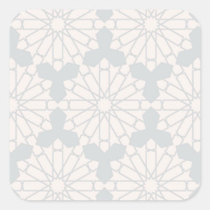 Islamic Geometric Pattern Square Sticker