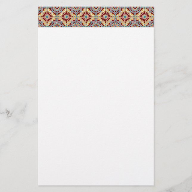 Islamic geometric pattern stationery (Front)