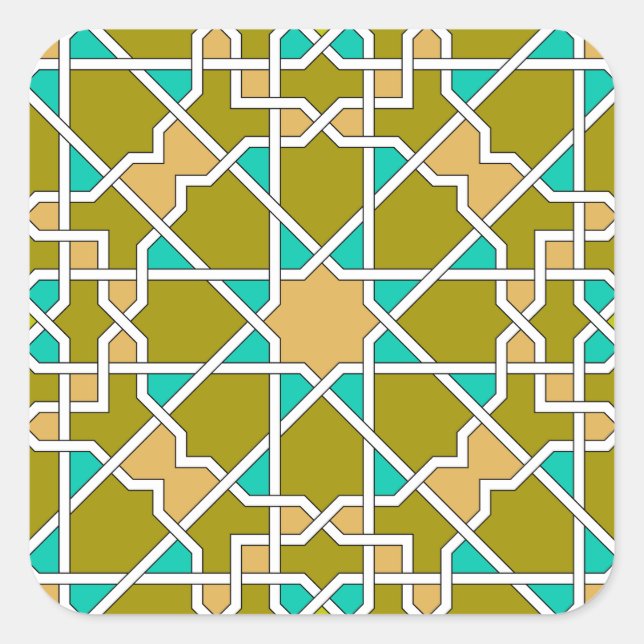 Islamic geometric pattern sticker (Front)