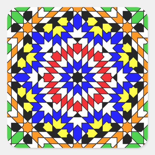 Islamic geometric pattern sticker (Front)