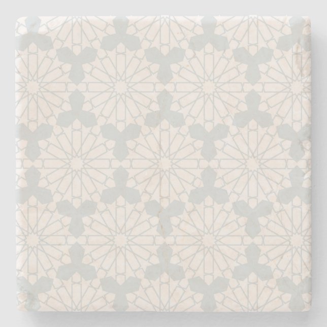 Islamic Geometric Pattern Stone Coaster (Front)