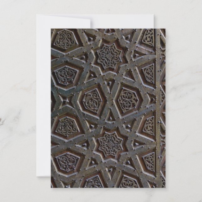 Islamic Geometric Pattern Thank You Card (Front)