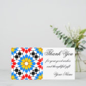Islamic geometric pattern thank you photocard (Standing Front)