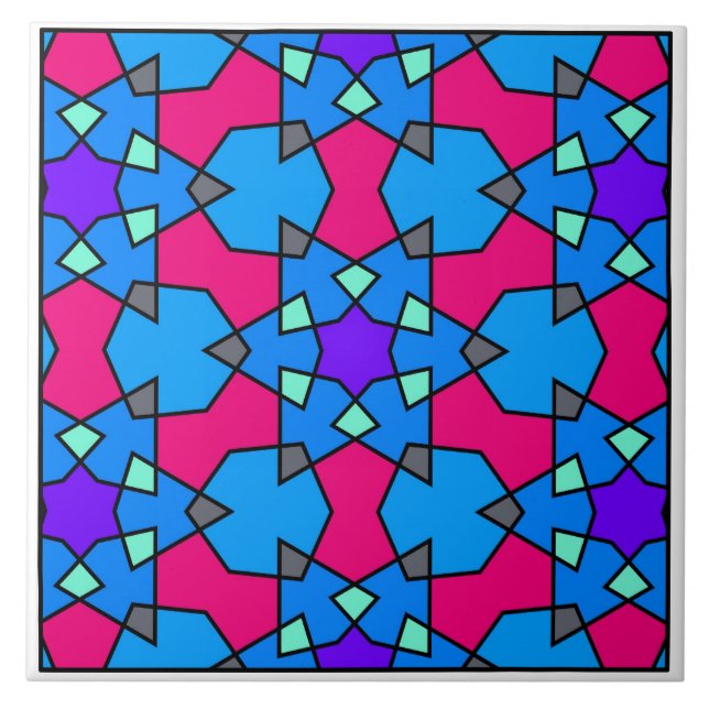 Islamic geometric pattern tile (Front)