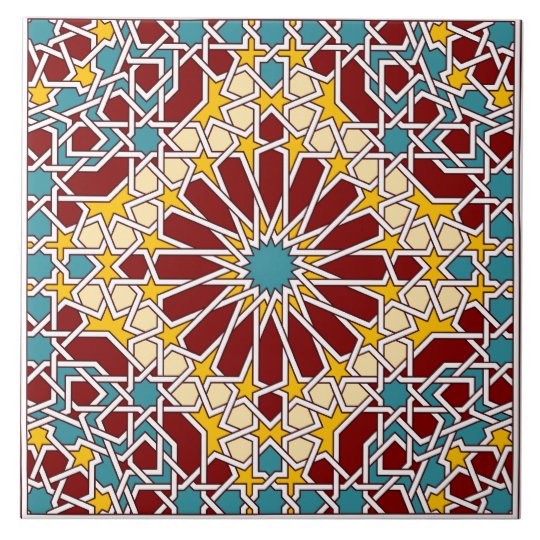 Islamic geometric pattern tile | Zazzle.co.uk