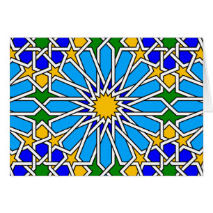 Islamic geometric patterns card