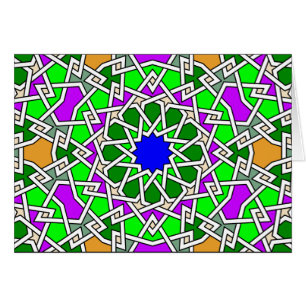 Islamic geometric patterns card