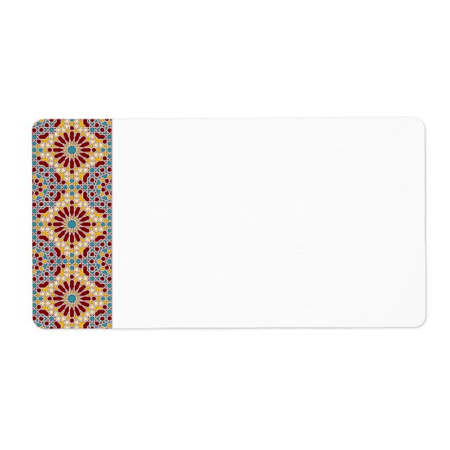 Islamic geometric patterns shipping label (Front)