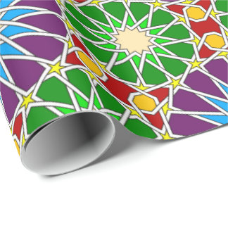 Islamic geometric patterns wrapping paper