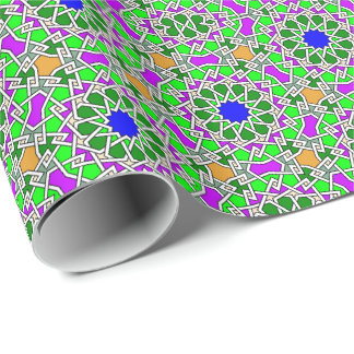 Islamic geometric patterns wrapping paper