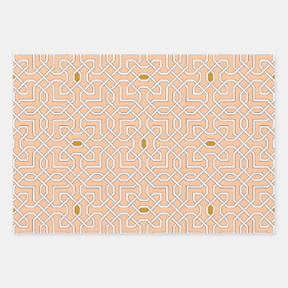 Islamic geometric patterns wrapping paper sheet