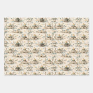 Islamic Gift Wrap Set 3 Elegant Eid Ramadan Hajj