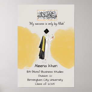 Islamic graduation certificate  poster